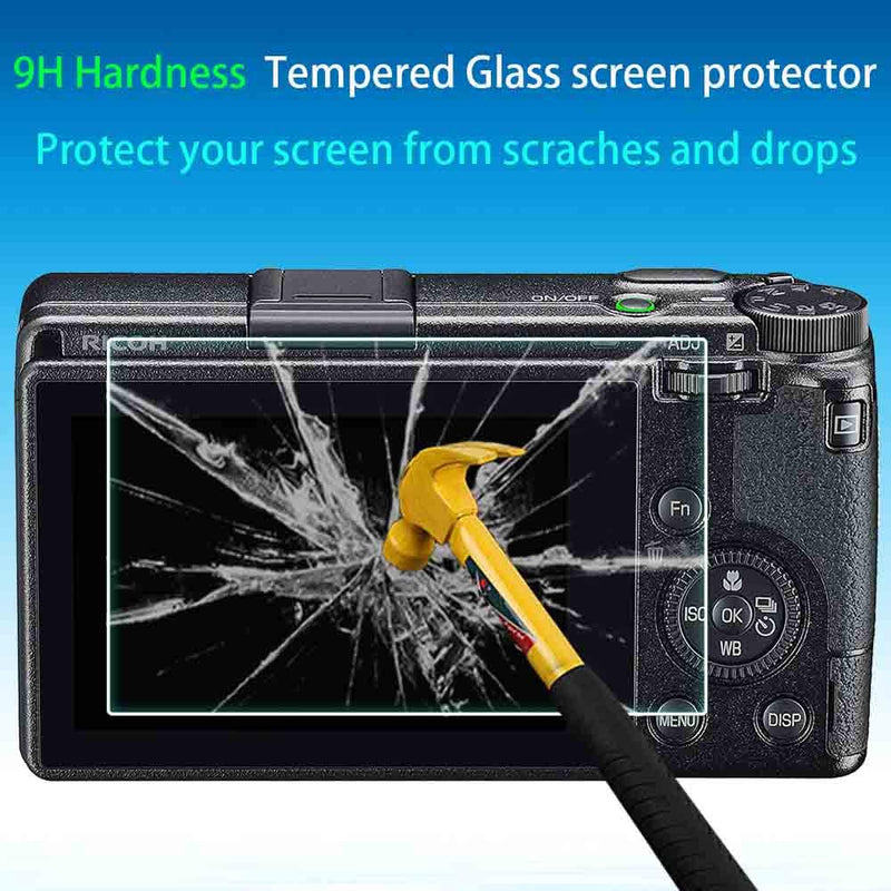 [Australia - AusPower] - GR III Screen Protector for Ricoh GR III Digital Camera,ULBTER 0.3mm Ultra-Clear 9H Hardness Tempered Glass Flim Edge to Edge Protection, Anti-Scrach Anti-Fingerprint Anti-Bubble Anti-Water [3 Pieces] 