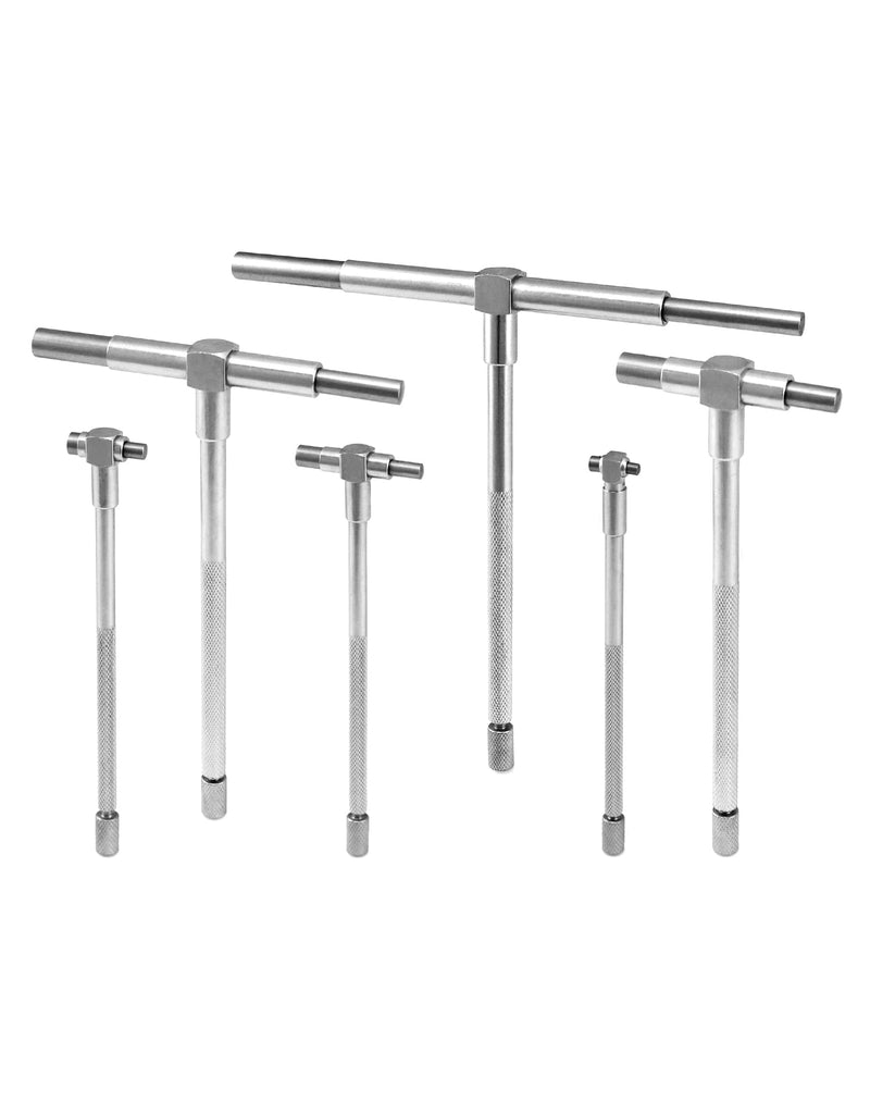 QWORK Telescopic Gauges 8 mm - 150 mm Inner Diameter Adjustable, 6 Pieces/Set