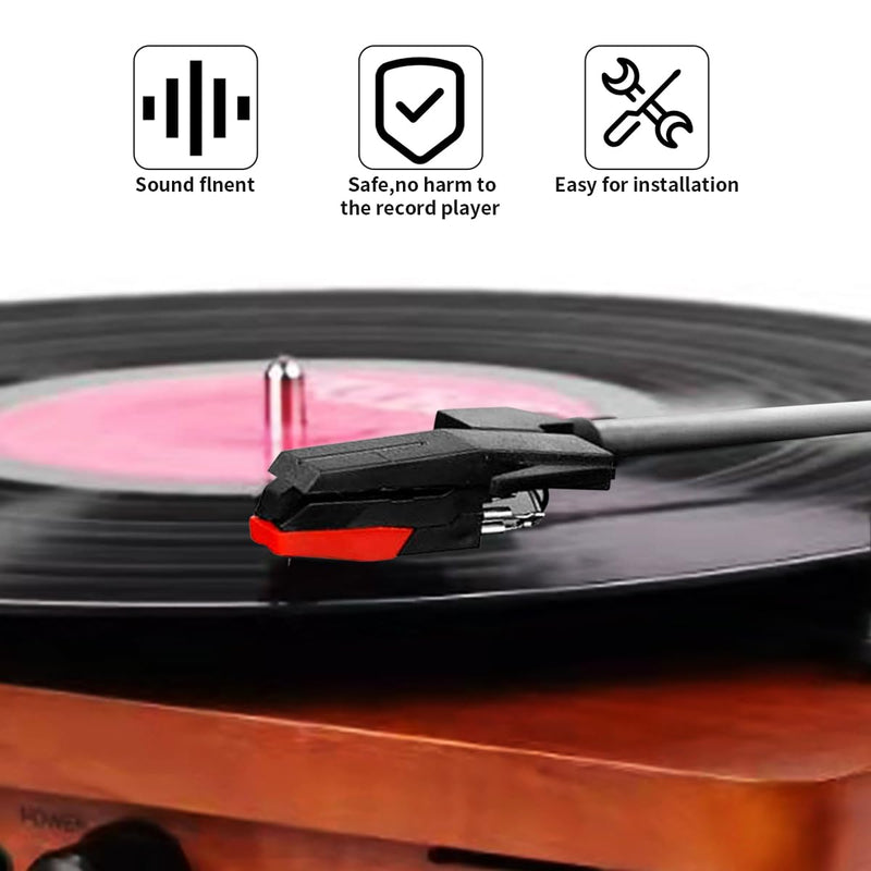 [Australia - AusPower] - 4 pcs Record Player Needle, Diamond Stylus Replacement Turntable Needle Long, for Crosley, Victrola, Jenson, ION, LP, Phonograph 