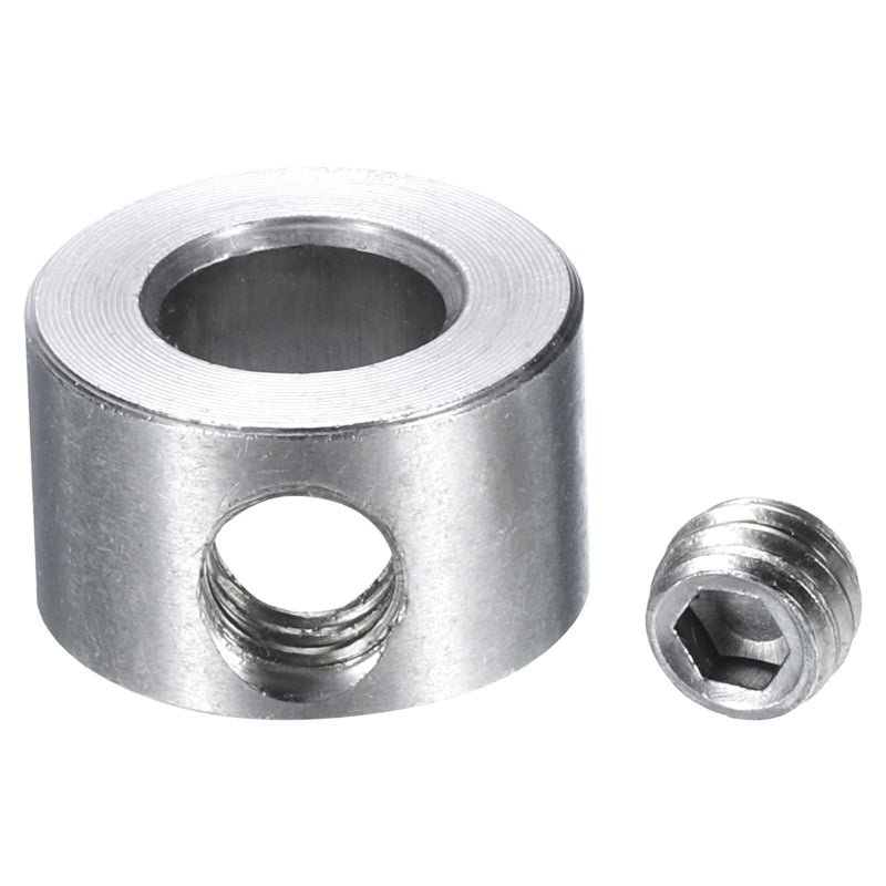 [Australia - AusPower] - uxcell 8pcs Set Screw Collars 1/4" Bore 304 Stainless Steel Shaft Collars, 1/2" OD, 5/16" Width Axle Collar Clamp for Linear Rod Shaft Guide 