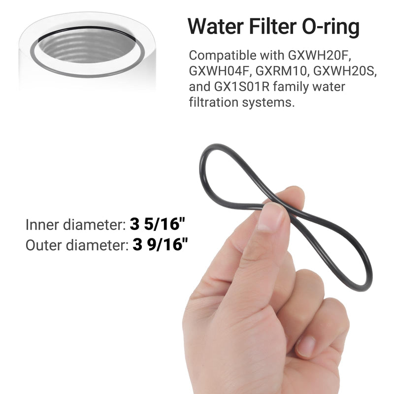 [Australia - AusPower] - 2 Water Filter Wrenches with 6 Durable Rubber O-Rings, Compatible with GE Water Systems GXWH20F, GXWH04F, GXRM10RBL, GX1S01R, Quick Installation & Removal Tool, White GE Water Filter Wrench 