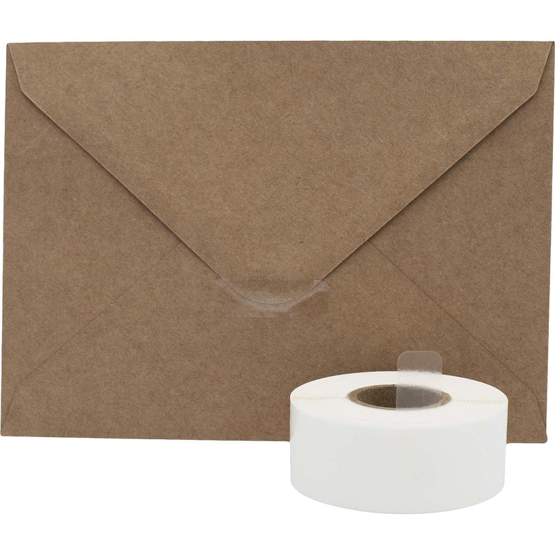 Small Ultra Clear Label Wafer Seals 0.5 x 1.5 Inch 500 Adhesive Stickers
