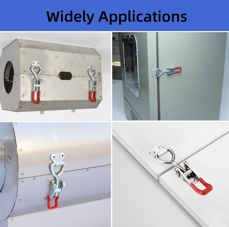 [Australia - AusPower] - Toggle Latch Clamp?Adjustable 304 Stainless Steel Pull Hasp Latches, Quick Release Hand Tool Toggle Clamp for Smoker Lid Jig Case Trunk,Cabinet Tool Box, Door 4002?2-Pack? 