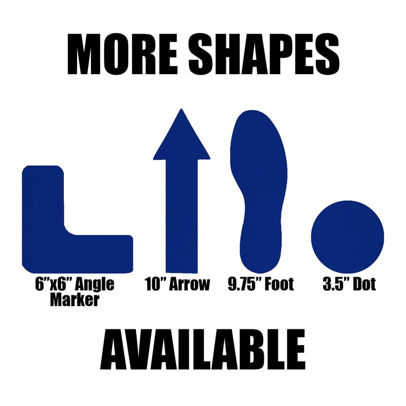 [Australia - AusPower] - 9.5" Blue Footprints for 5S Lean Organization Floor Marking,Industrial Adhesive with Removable Liner,Ideal for Warehouse, Factory & Office - 6 Pcs (3 Pairs) 6 Pcs (3 Pairs) 