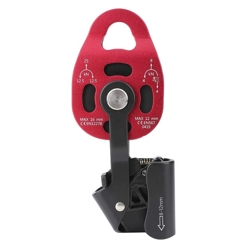 [Australia - AusPower] - Pulley Wheel, Pulley Climbing Single s Wheel, 4KN Aluminium Heavy Duty Single s Rope Pulley Block for 8-12mm Rope Climbing Pulley Lifting Device Pulley 
