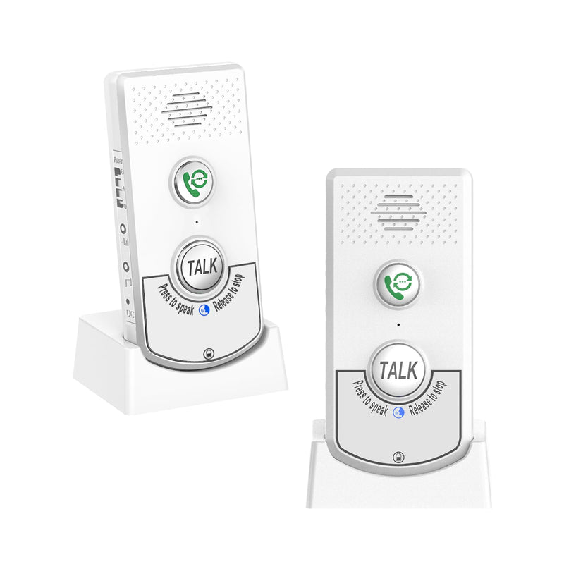 [Australia - AusPower] - 2 Way Voice Intercom, Long Range Wireless Intercomunicador Home Communication System Doorbell Unit, 100m Range Indoor Intercoms Calling System Room to Room Intercom for House, Hospital, Hotel 