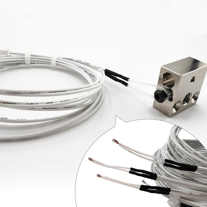 [Australia - AusPower] - 5pcs Thermistor NTC 3950 100K Thermistor Temperature Sensor for Creality Ender 3, Ender 3 Neo, Voxelab Aquila 3D Printer XH2.54 (1M) 1M 