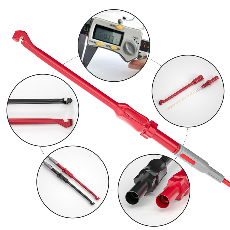 Goupchn Multimeter Test Leads Kit with Replaceable Probes Set, Banana Plug to Test Hook Leads, Alligator Clips and Wire Piercing Probes for Electrical Testing Automotive Diagnostic 57PCS