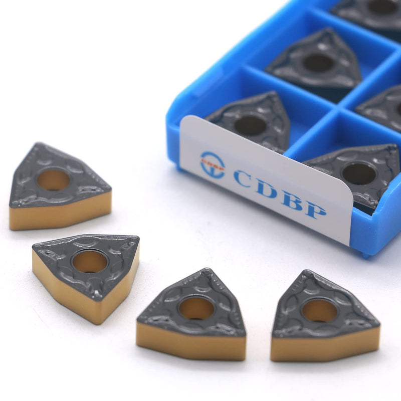 [Australia - AusPower] - CNC Carbide Inserts WNMG431 / WNMG080404-MD for Metal Cutting steel, Semi-Finishing chipbreaker for Turning Cutter, 10 PCS. 