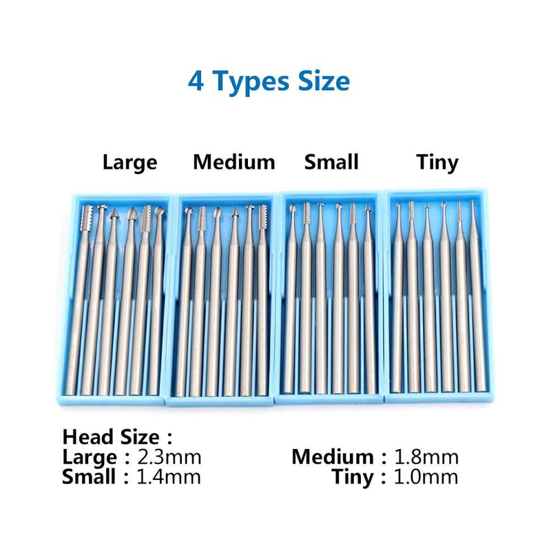 [Australia - AusPower] - 6 Piece Engraving Bits Set - Tungsten Steel Rotary Cutter for Professional Micro Carving Drilling Woodworking DIY 2.35 mm Shank - L L (φ 2.3mm) 