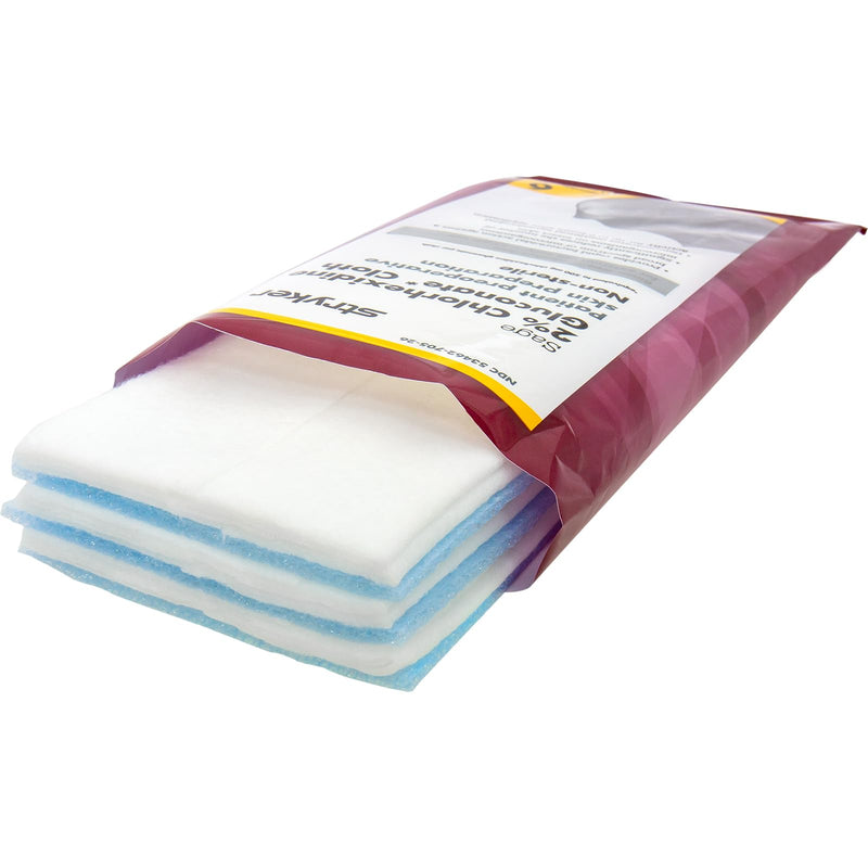 [Australia - AusPower] - Stryker - Sage 2% Chlorhexidine Gluconate (CHG) Cloths  1 Package, 6 Cloths  Rinse-free Antiseptic Preoperative Skin Preparation 
