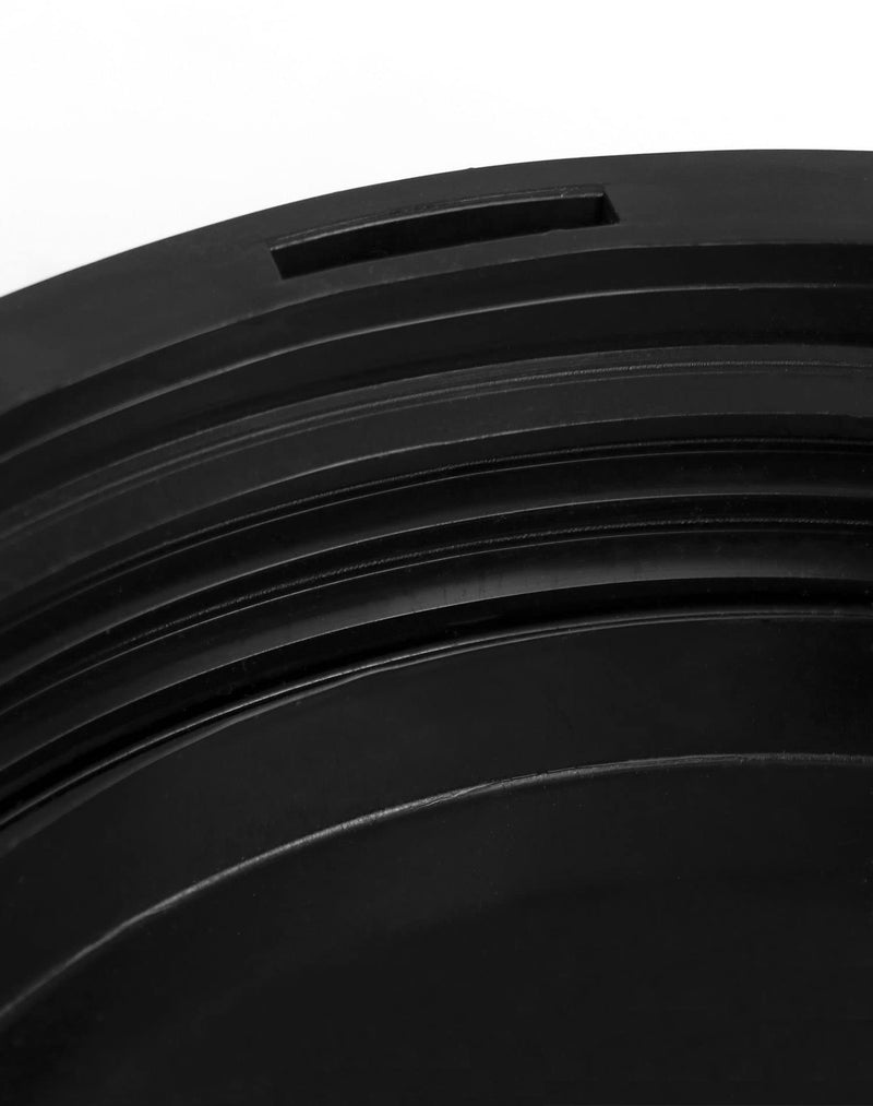 [Australia - AusPower] - QWORK Black 6" Solid Cap for Mauser IBC Tote - High Density Polyethylene (HDPE) - Industrial-Grade Secure Seal - Resistant to Impact and Harsh Chemicals 1 pack 