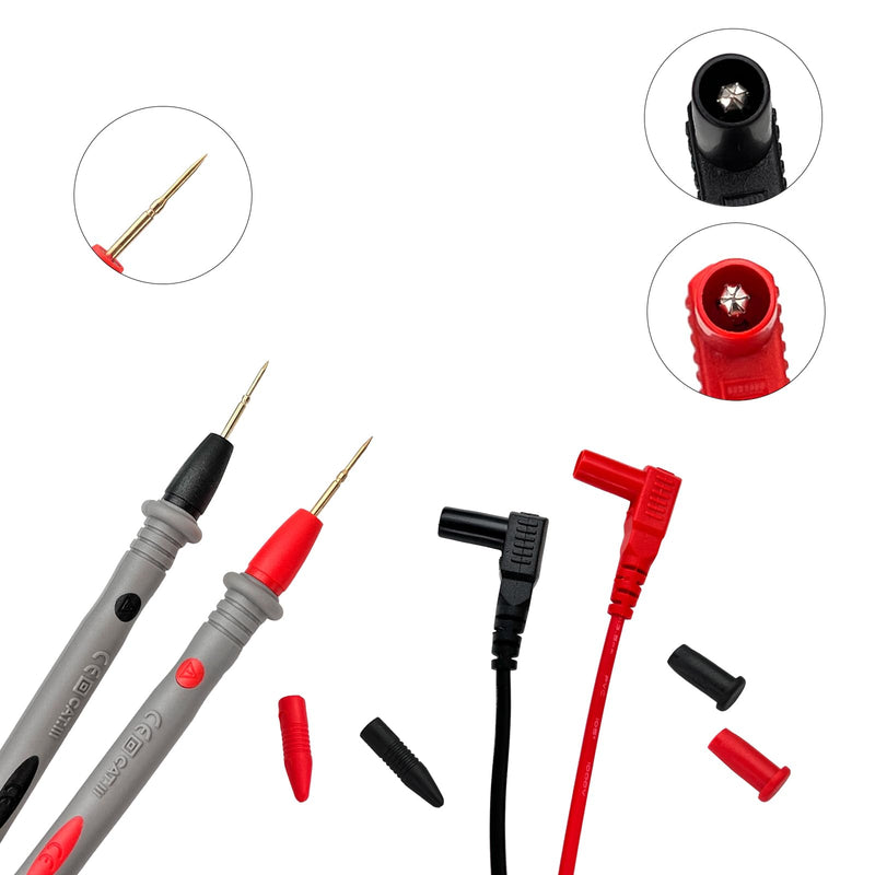 [Australia - AusPower] - with Threaded Alligator Clips, 4 mm Banana Test Lead Probe Clip Suitable for Most of Digital Multimeter Electronic, Clamp Meter Test Lead Cable Probe Red Black Replacement. (10 A) 10 A 