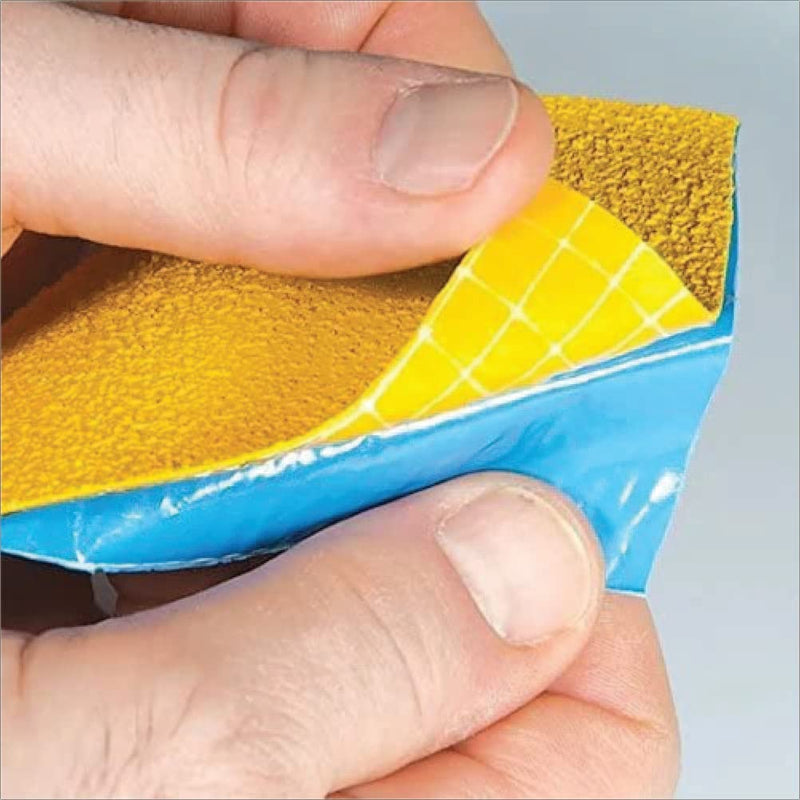 DuraMark Slip Resistant Sensory Path and Safety Outdoor Heavy Duty Rubber Base RPT-750 Yellow Reflective Pavement Marking Tape -(1" X 36" Pack of 6 Strips) 1" X 36"