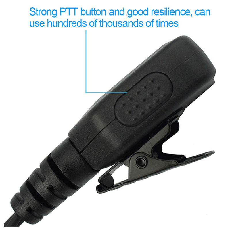[Australia - AusPower] - Retevis Walkie Talkie Earpiece with Mic G Shape 2 Pin Adjustable Volume Headset Compatible with Retevis H-777 RT22 RT21 Baofeng UV-5R 888S 2 Way Radio(10 Pack) 