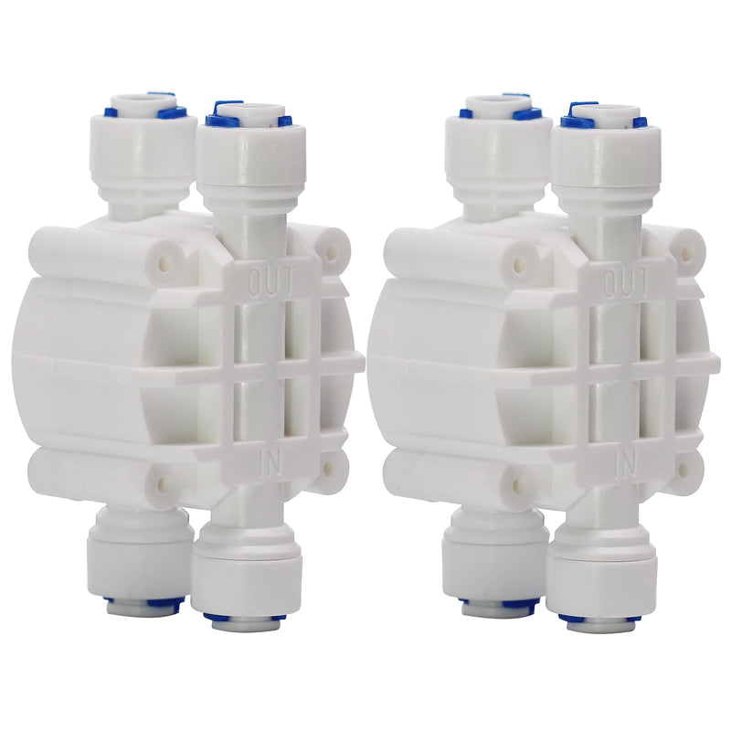 [Australia - AusPower] - DIGITEN 1/4" Automatic Shut-Off Valve with Quick-Connect Fittings For RO Reverse Osmosis(Pack of 2) 