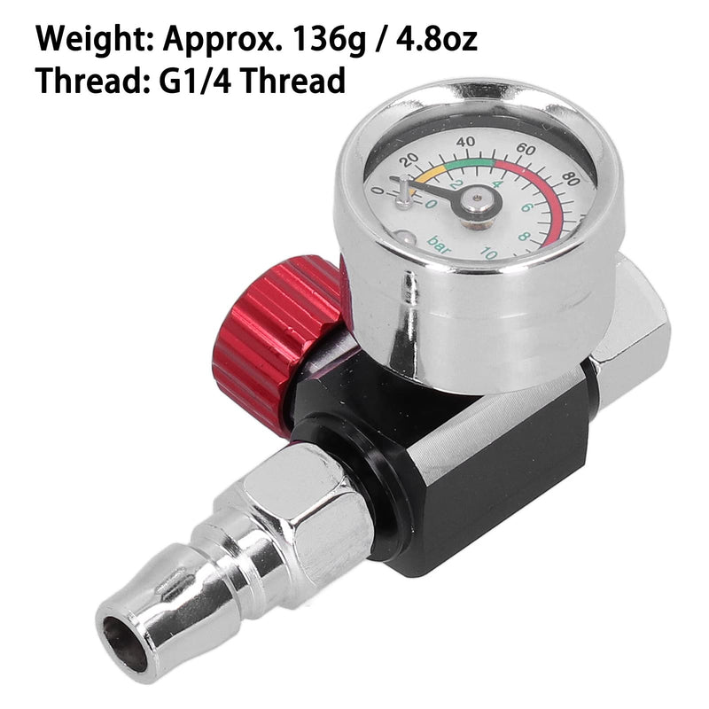 [Australia - AusPower] - Paint Spray Guns Air Regulator G1/4" Thread Connector Stainless Steel Air Pressure Control Valve for Paint Lovers 