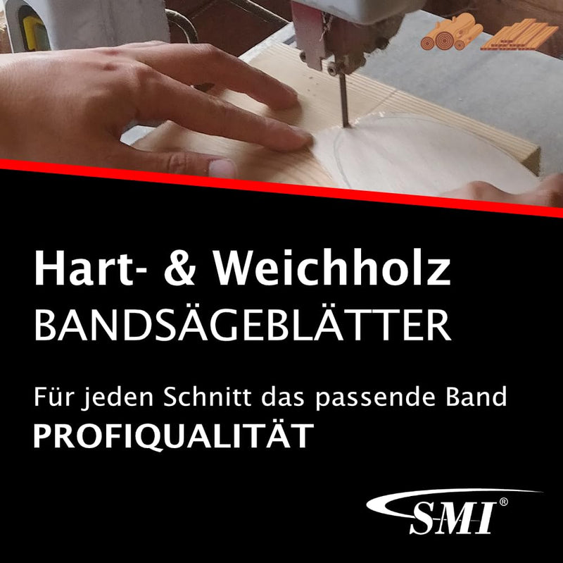 SMI Set of 3 Wood Band Saw Blades 1790 x 6 x 0.65 mm 6 ZpZ Saw Band Suitable for eg Holzstar HBS 251, Scheppach HBS261