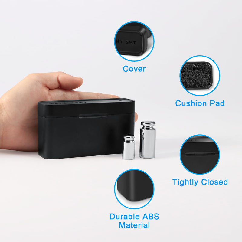 [Australia - AusPower] - GRAM PRES Calibration Weights 210 g, 9 Pieces Stainless Steel Scale Calibration Weight Kit, 1 g 2 g 5 g 10 g 20 g 50 g 100 g Calibration Weight with Storage Box, Tweezers for Digital Scale 