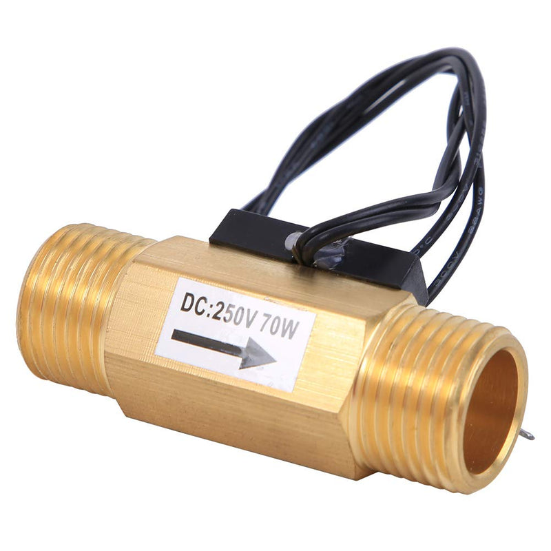 [Australia - AusPower] - YWBL-WH Water Hall Effect Sensor Switch with 1/2-inch Interface Electromagnetic Flowmeter Brass Industrial Accessory, Valve 