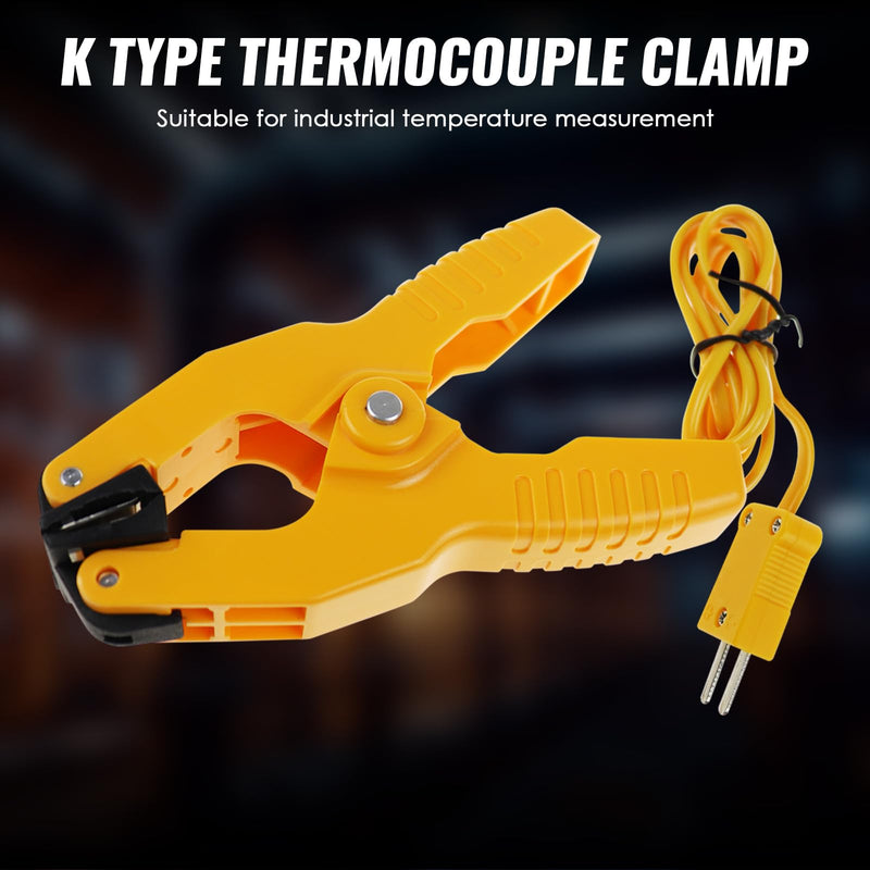 [Australia - AusPower] - Pipe Clamp Thermocouple K-Type Thermocouple Sensor Temperature Lead Pipe Clamp, 13/8", -40-200℃. HVAC Tool, Thermometer, Klein Temperature Clamp. 