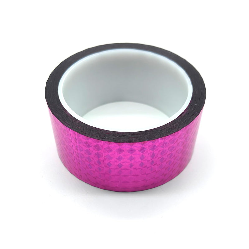 Reflective Crafting Tape, Graphic Glitter Holographic Prism Tape, for Craft Project, DIY Art, Holiday Packing, Wrapping, Keep Birds Away, 1.8 Inches by 55 Yards (Holographic-Purple) Holographic-Purple