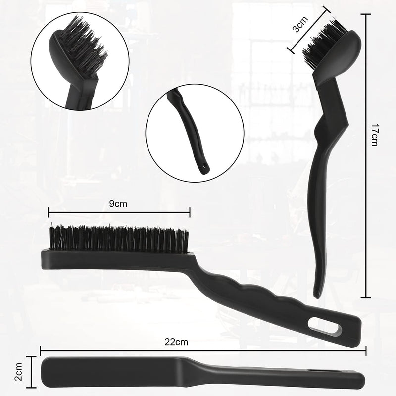 [Australia - AusPower] - VASTOOLS Hand Wire Brush Set, 6 Pieces, 2 x Brass Wire Brush (Grill Brush), 2 x Stainless Steel Brushes, 2 x Nylon Brushes, for Removing Stubborn Residues and Rust Pack of 6 