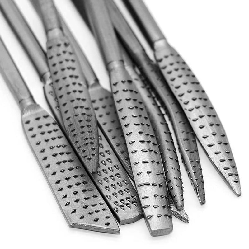 [Australia - AusPower] - CLAHJQX 8pcs Wood Files and Rasps, Wood Carving Kit, Double Ended Riffler Rasp Set, Special Shaped File Set for Woodworking 