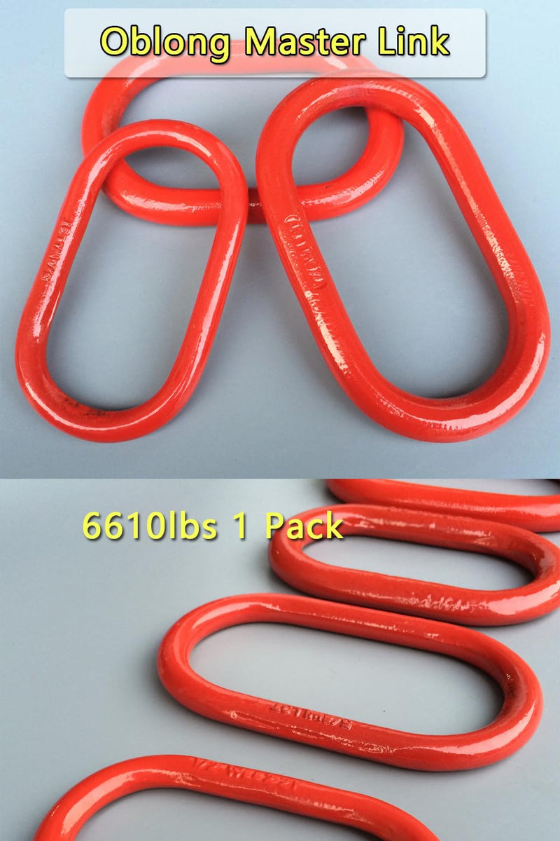 [Australia - AusPower] - Master Link 6610lbs 1 Pack Heavy Duty Master Link G80 Alloy Steel Heavy Duty Chain Lifting Ring for High-Intensity Operations and Rigging Applications【3.0T】 3.0T 