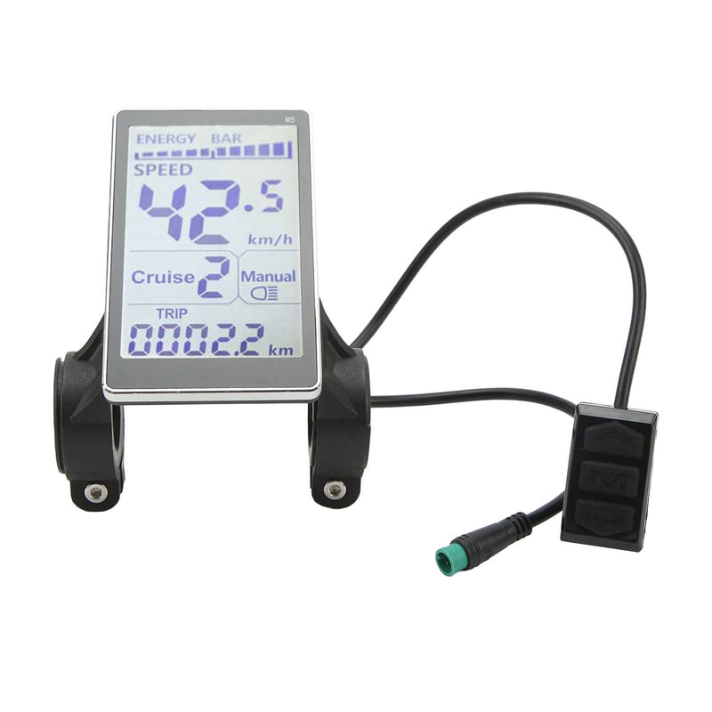 [Australia - AusPower] - KUIDAMOS Electric LCD Control Panel, 5 Pin M5 LCD Panel Screen 24V 36V 48V 60V Universal Electric LCD Meter Panel,Mounting Aperture 31.8Mm, 22.2mm Optional 