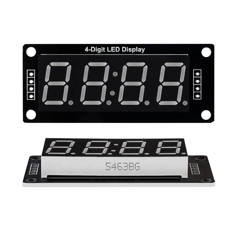 [Australia - AusPower] - 5PCS TM1637 0.56" LED Display Digital Tube Decimal 7 Segment 4 Digit Clock Double Dots Drive Chip Tube Module Serial Driver Board with Pin Header (Yellow) Yellow 
