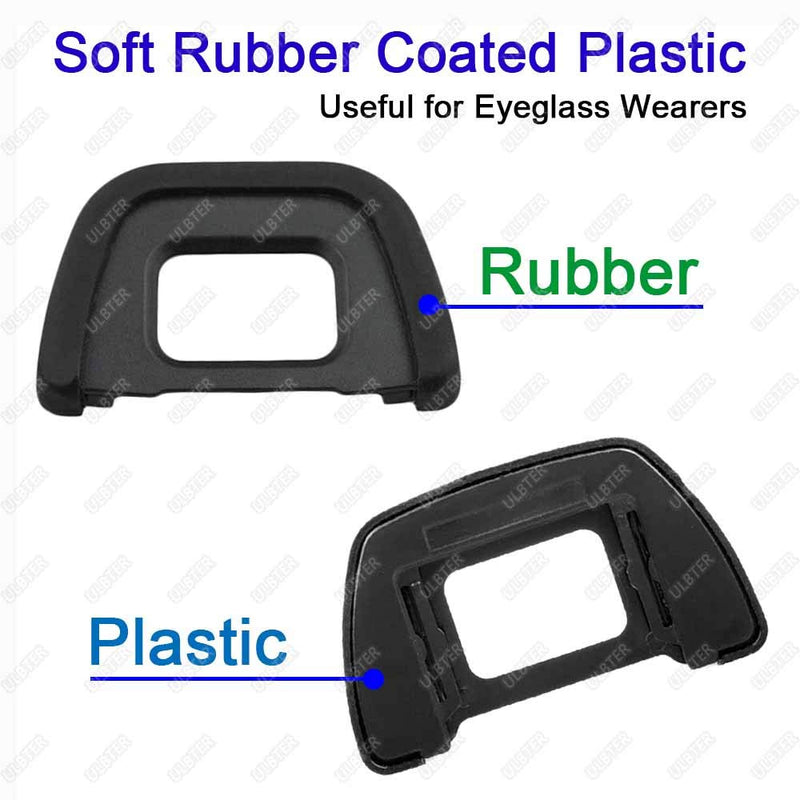 [Australia - AusPower] - Eyepiece Eyecup Eye Cup DK-23 for Nikon D7100 D7200 D7000 D750 D610 D600 D300 D300S Camera Viewfinder, ULBTER Eyepiece Cover & Hot Shoe Cover -(2+2 Pack) 