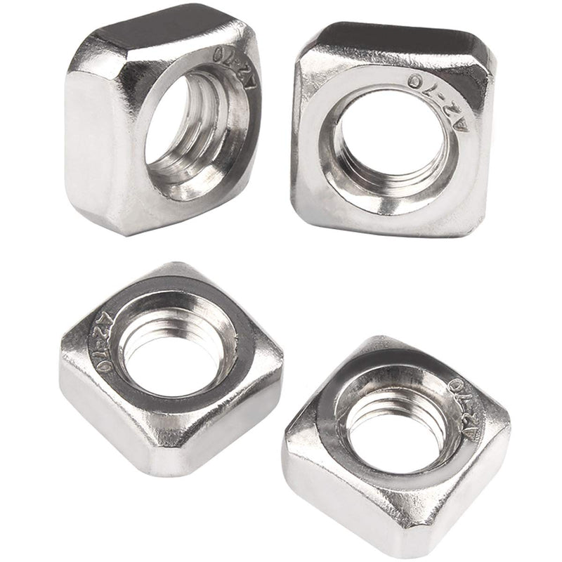 [Australia - AusPower] - 100pcs M5-0.8mm Stainless Steel Square Nuts ?Metric Coarse Thread 