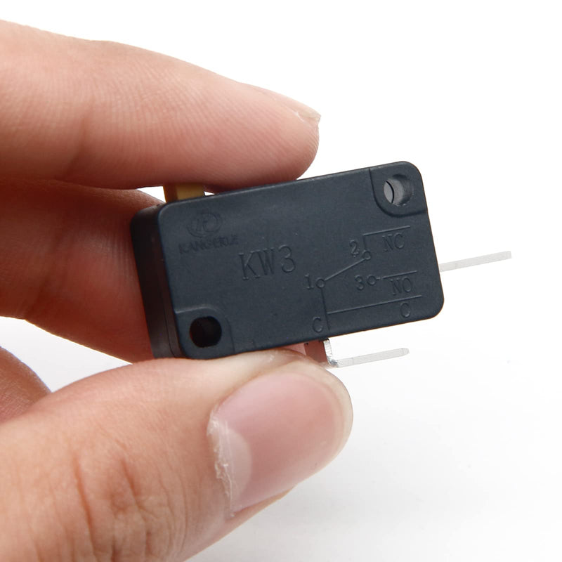 [Australia - AusPower] - 1 Pcs KW3 Snap Action Switch 125V/250V,Micro Limit Switch for Air Fryer Microwave Vacuum Cleaner Coffee Machine(Normally Open) 1 