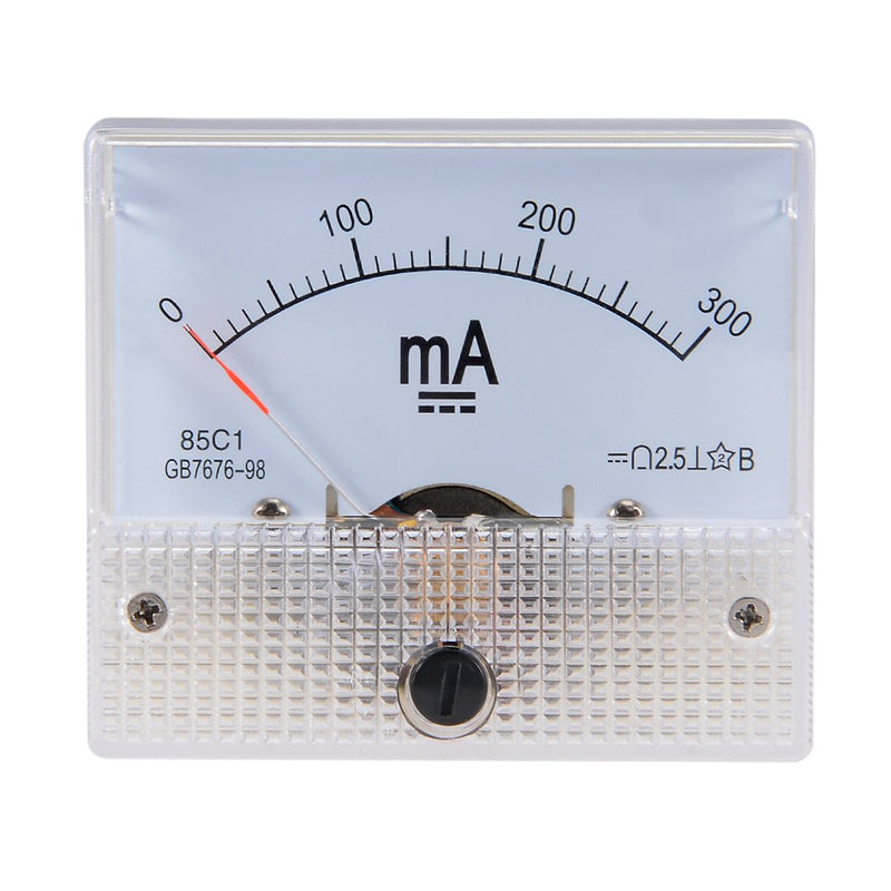 [Australia - AusPower] - uxcell Analog Current Panel Meter DC 0-300mA 85C1 Ammeter 64x57x56mm for Circuit Testing Charging Battery Ampere Tester Gauge Pack of 1 