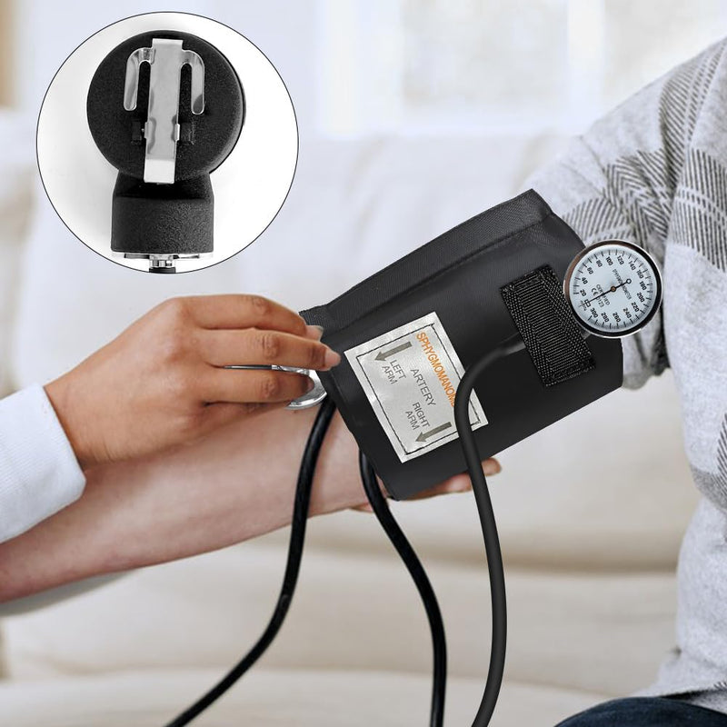 Gohytal Manual Blood Pressure Monitor, Blood Pressure Cuff with Flat Head Stethoscope, Upper Arm, Aneroid and Cuff, Blood Pressure Monitor, Arm Sleeve for Home for Doctor, Practice Home a