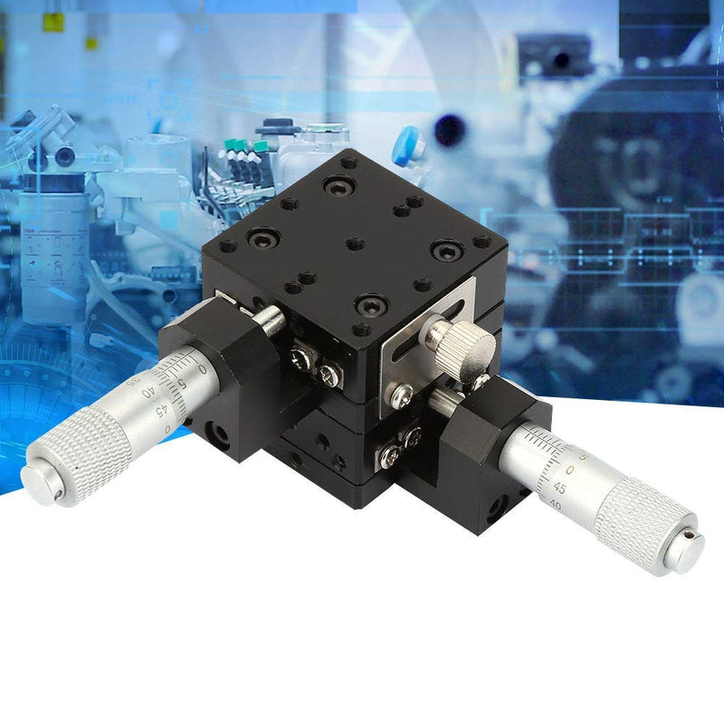 [Australia - AusPower] - 40x40mm Aluminum Alloy Manual XY Linear Stage,Micrometer Manual Slide Table,Used for Capacitive ,for Precision Inspection,Mechanical Positioning,Optical Waveguide Alignment 