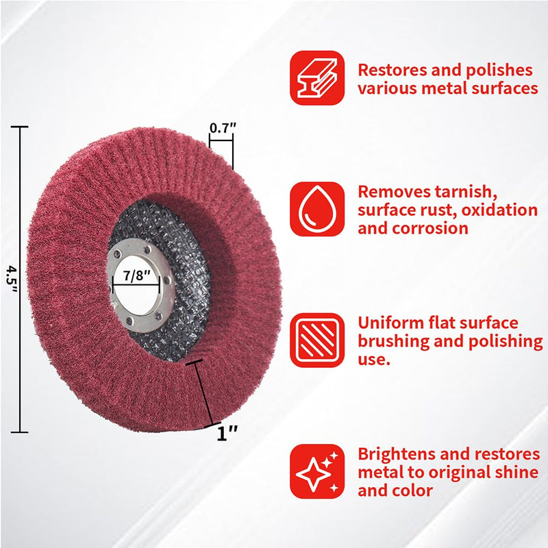 [Australia - AusPower] - 10Pcs 320 & 600 Grit Scour Flap Disc 4 1/2 Inch Angle Grinder Attachment for Metal & Wood Scouring Pad Polishing Sanding Disc Paint Rust Remover Wheel Mixed Pack - 320/600 Grit - 10Pcs 