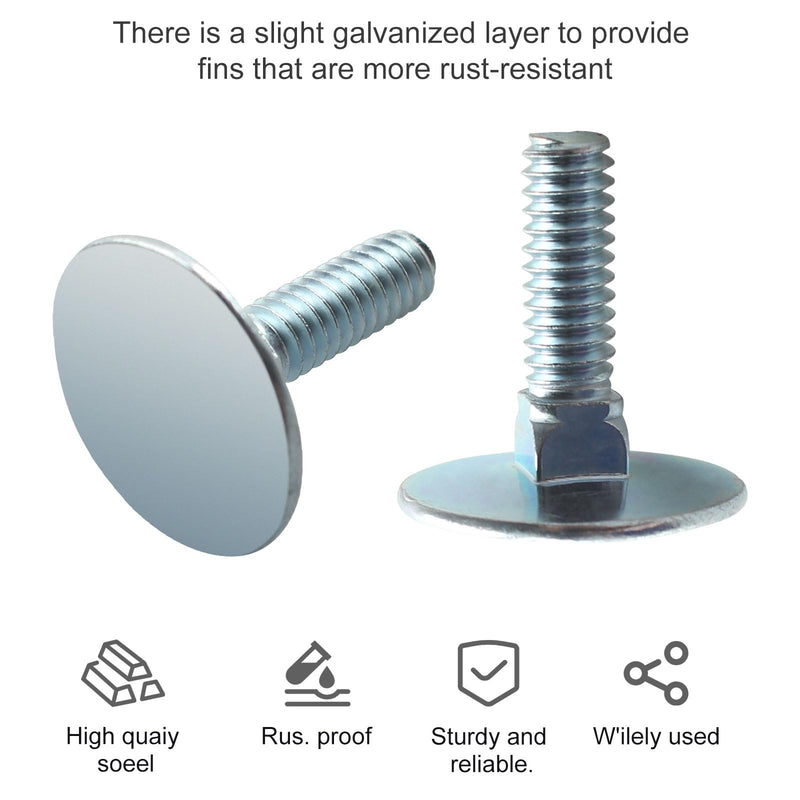 [Australia - AusPower] - 10 Pcs 014973239619 Elevator Bolts, 1/4-20 x 1 Flat Head Bolt, Zinc - Rust Resistant 