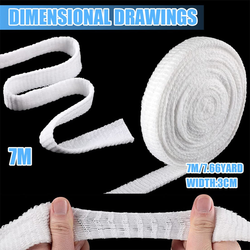 [Australia - AusPower] - Tubular Bandage Elastic Net Bandages 7M Tubular Gauze Breathable Wound Dressing Wrap Retainer Stretch Bandage Support 