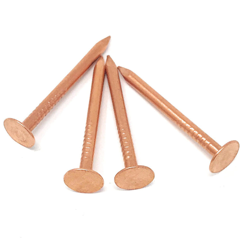 [Australia - AusPower] - Dubbs Hardware - 1.5 Inch Copper Nails Roofing Finish - Solid Pure Copper Slate Spikes Flashing Furniture Boat - Package includes 10 oz of The Highest Quality Nails 