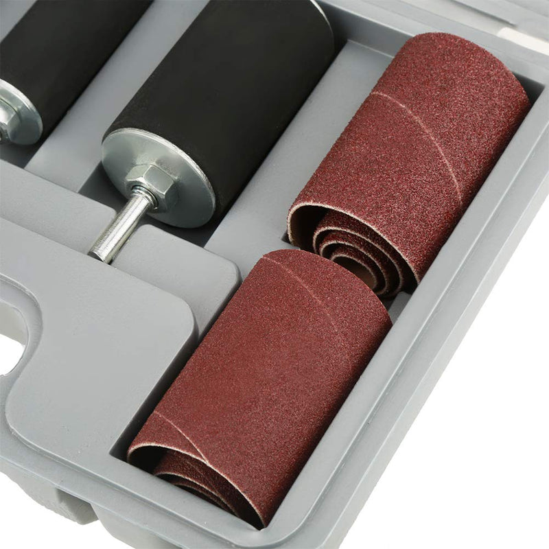 Rubber Grinding Drum Set, 20 Pieces Drill Sanding Drum Set Sanding Sleeves with Case for Drill