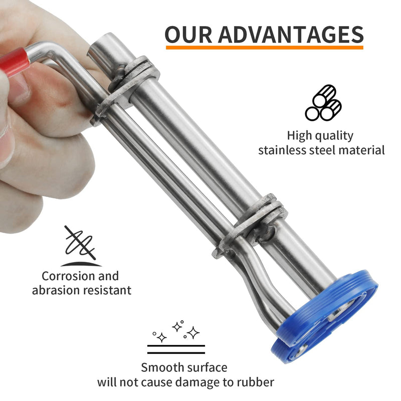 [Australia - AusPower] - Seal Installer Kit 3pc Seal Installation Tool Large, Medium and Small Hydraulic Cylinder Seal Tool Hydraulic Cylinder Tools With Rubber Protection Handle Anti-slip 