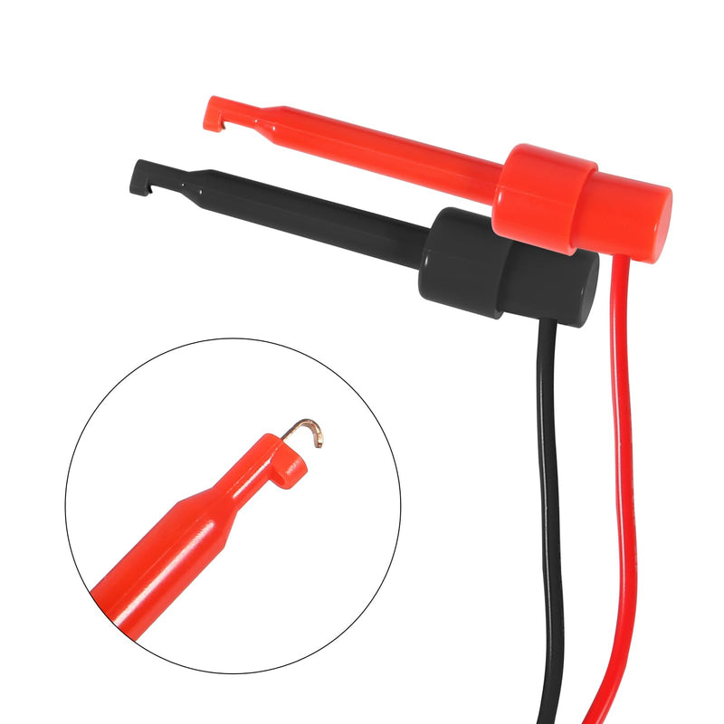 [Australia - AusPower] - 4Pair 4MM Banana Plug to Test Hook Clip Test Lead Cable for for Multi-Meter, Electrical Test Jumper Wire 100cm/3.3ft Electrical Connector 