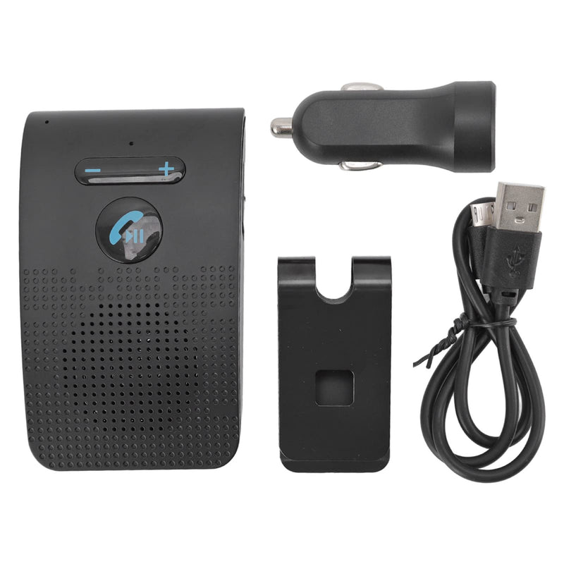 [Australia - AusPower] - Handsfree Bluetooth for Phone Car Kit, Wireless Bluetooth Car Speaker Auto Power On Navigation Assistant Car Visor Bluetooth Receiver with Back Clip, Cars Handsfree Speakerphone Adapter 