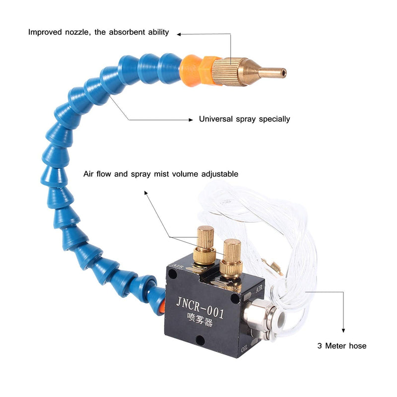 [Australia - AusPower] - Mist Coolant Spray System, Adjustable Metal Mist Coolant Mist Lubrication Spray System Unit for 8mm Air Pipes, CNC Lathe Milling Drill Chilling Stone Plastic Pipes 