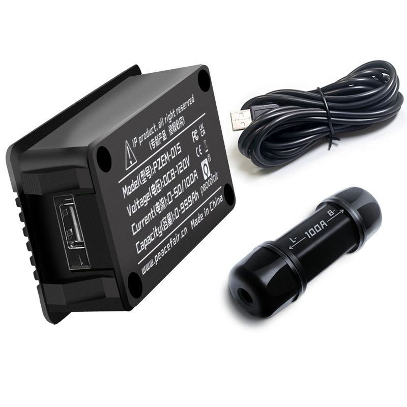 [Australia - AusPower] - DC 8-120V 0-100A Battery Monitor Digital Current Voltage Power Energy Meter Multimeter Ammeter Voltmeter with 100A Current Shunt 