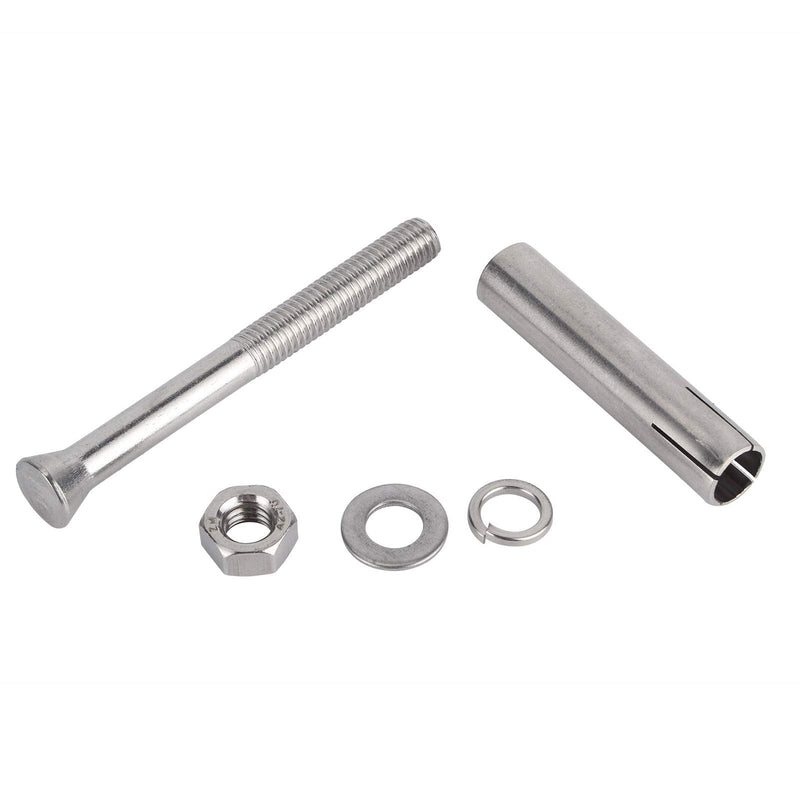 [Australia - AusPower] - Eujgoov 10Pcs Stainless Steel Expansion Bolts M8x80 Hex Nut Expansion Bolts Anchor Accessories for Home Improvement 