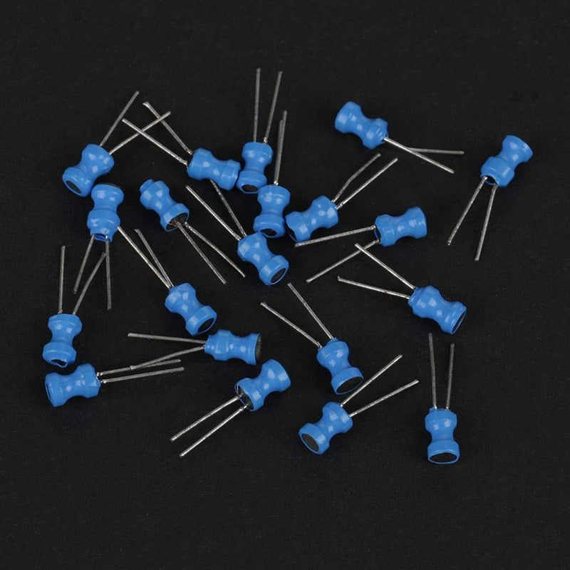 Bewinner Inductors 10uH-10mH 12 Values Choke Coils Assorted Kit Electronic Inductors With Special Guide Pin Structure Small Vertical Inductors Take Up Less Space