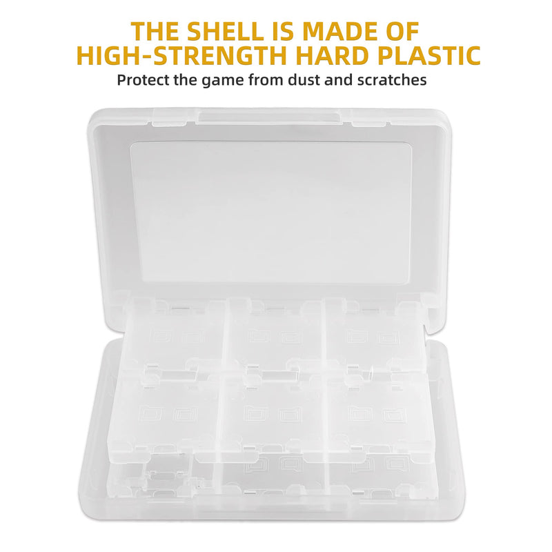 [Australia - AusPower] - 3DS Game Holder Card Case, 28-in-1 Game Holder Card Case Compatible with Nintendo NEW 3DS / NEW 3DS XL / 3DS / 3DS XL / DSi / DSi XL / DS / NEW 2DS /NEW 2DS XL / 2DS/ 2DS XL Catridge Storage Box White 
